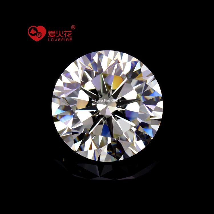 All Sizes 5A Grade Cz Stones Round Shape 8 Hearts&arrows g White Cubic Zirconia