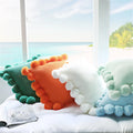 100% Acrylic  Living Room Sofas Pillow for Sofa Knitted Fur Ball Edge Home Decoration Al