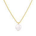 Fashion Minimalist Jewelry 925 Sterling Silver Natural Baroque Pearl Pearls Pendant Gold Plated Necklaces for Women