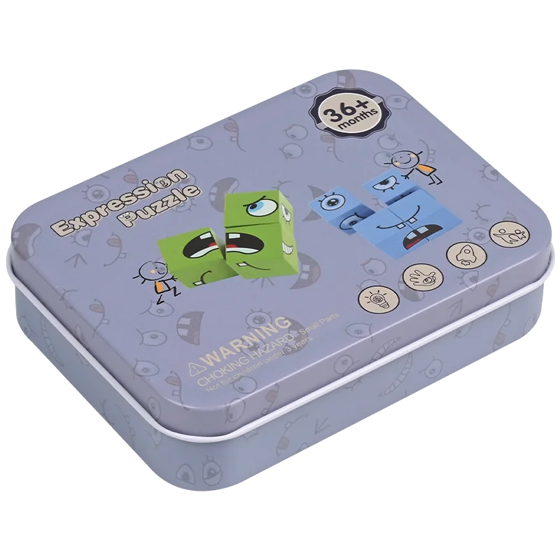 2024 New Products Mini Iron Box Face Change Cube Toys Best-selling Montessori Educational Toys for Toddler Boys & Girls CE