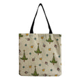 Custom Logo Durable Silkscreen Printed Reusable Home Decoration Custom Shopping Christmas Tote Bag