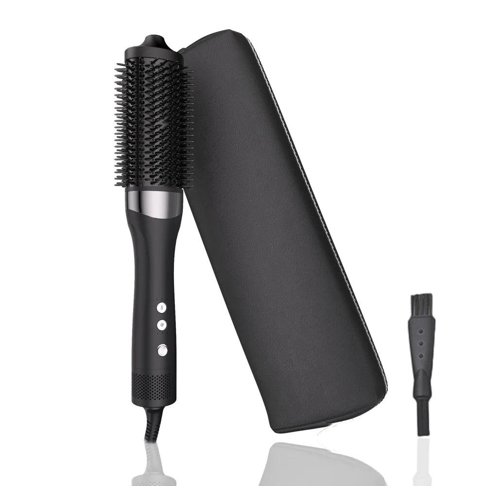 Easy and Portable 3 Wind Speed and Heat Setting 800-1000W Power Black Hair Brush Blow