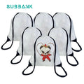 Subbank Personalized Sublimation Easter Bunny Bag Linen Egg Basket Blank DIY Holiday Treat Candy Pouches for Easter Party Favor