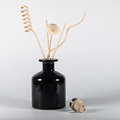 50ml Black Frosted Glass Essential Oils Diffuser Simple Round Reed Diffuser Bottle Empty Without Stick and Cork Cap