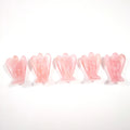 Huiying Wholesale Hot Sale 1.5 Inch Natural Gemstones Folk Crafts Decoration Angel Rose Quartz Animals for Healing Crafts