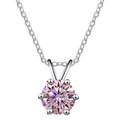 925 Sterling Silver Mosan Premium Pendant Necklace Classic Style Moissanite Gold Silver Wedding Party Engagement Anniversary MegaBDM