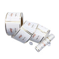 Round Logo Sticker Label Gold Transparent Print Vinyl Waterproof PVC Digital Printing Adhesive Sticker Gift & Craft Accept Foil