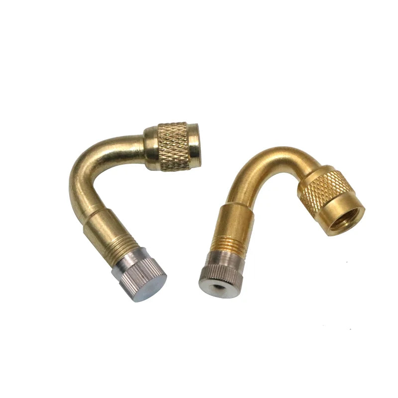 Bicycle Accessories-Brass Air Tyre Valve Extension Caps 45/90/135 Degree Motorcycle Car Truck Wheel Tires Adapter for Bike