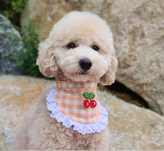 Wholesale Pet Supplies Custom Logo  Cute Printed  Animal Collar Christmas Necklace Pet Accessories Cat Dog Bandana  Scarf