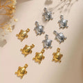 Wholesale 18K Gold Plated Stainless Steel Animal Pendant Silver Gold Sea Turtle Tortoise Charm for Children