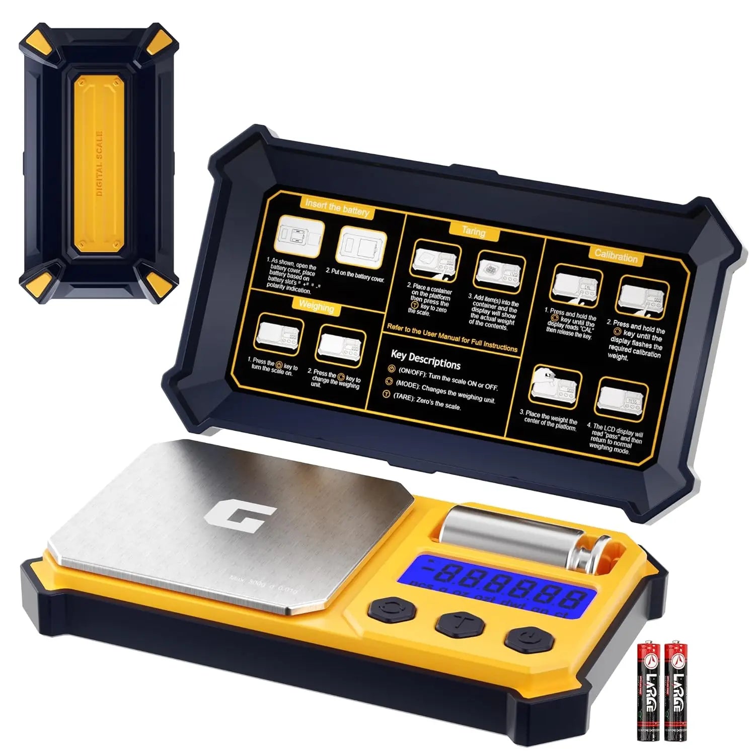 200g/500g *0.01g Jewelry Scale Mini Digital High Accuracy Pocket Scale Electronic Balance Weight Gram LCD Weighting Scale