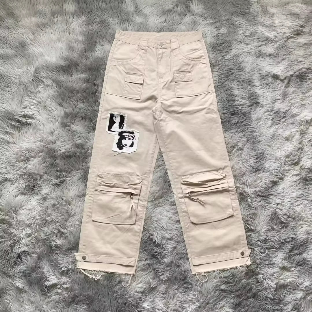 DENIMGUYS Multi-pocket Overalls Oversize Hip Hop Casual Streetwear Loose Men Cargo Pants