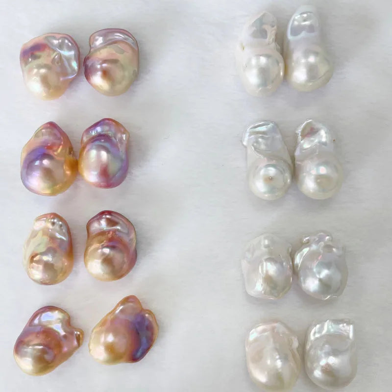 Wholesale Best Natural 14-16mm Baroque Freshwater Pearls White Pink & Color Clean Surface for Jewelry Making