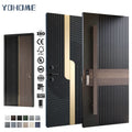 Top Supplier Hot Sale Unique Gone Groove Design Modern Front Entry Door Aluminum Cast China Pivot Exterior Doors