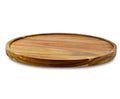 Flexible Acacia Kitchen Tabletop Turntable Spice Rack Organizer Easy-rotating Serving Rolling Wooden Trays
