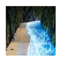 Immersive Indoor Floor Virtual Beach Holographic Projection Interactive 3d Ar Space Dynamic Magic Ocean Waves Footprint Tread
