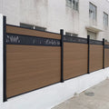 Simple Design WPC Yard Fence Decorative Panels Garden Home Outdoor WPC UV Resistant Eco-Friendly 3D Modeled Service Included