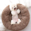 2021 XL Eco-Friendly Calming Cuddler Faux Fur Dog Bed Removable Washable Anti-Anxiety Donut Pet Cat Plush Travel Friendly