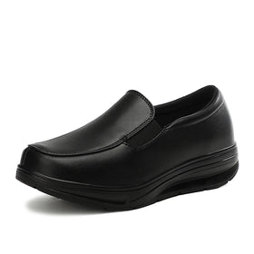 Customize Logo Breathable Slip on Rubber Hospital Work Nursing Shoes Platform Women Nursing Loafer Shoes