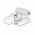 Sliver Color Polishing Rectangle Stainless Steel Blank Tag Charms Pendant 43x24x1mm With Hook Stamping Machining Parts