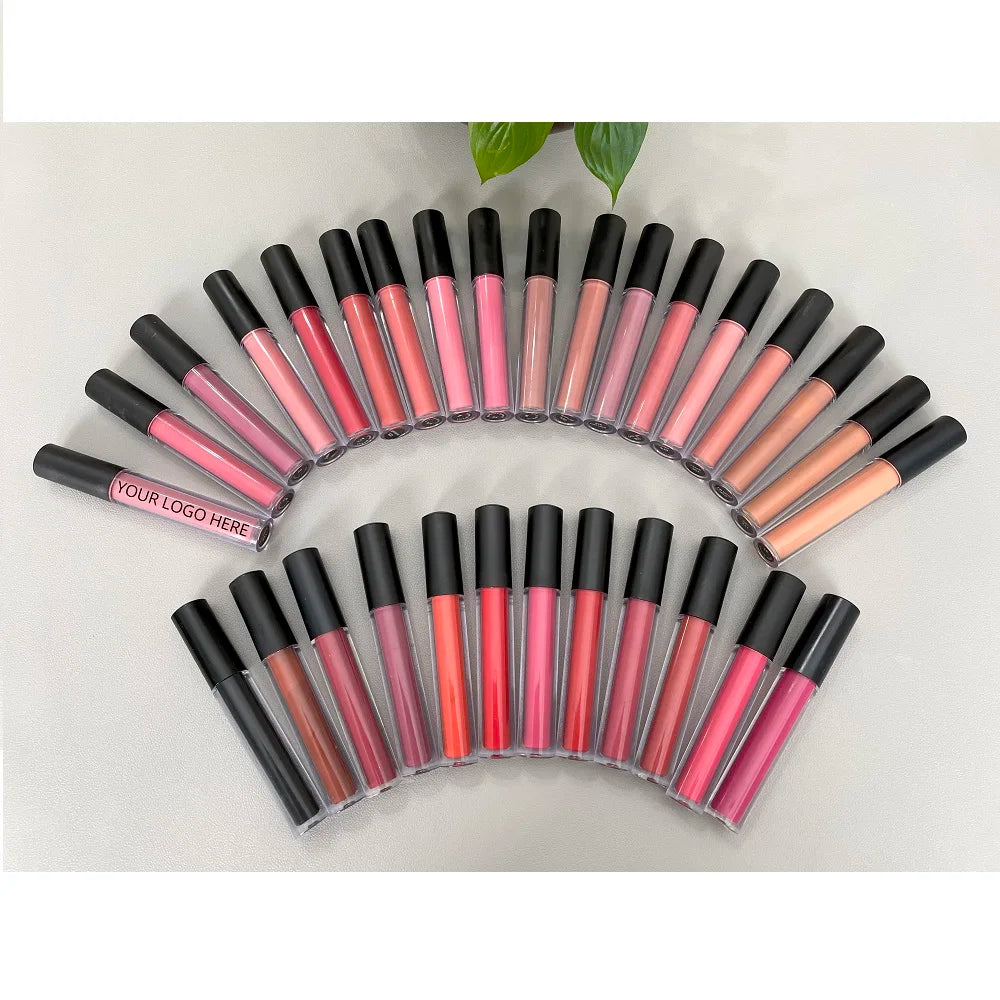 No Logo Private Label Own Brand Oem Makeup Vegan High Pigment Matte Waterproof Liquid Lipstick