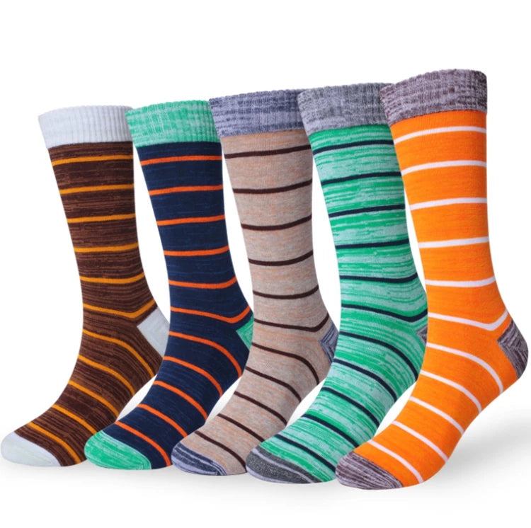 Fashion Men's Casual Socks Solid Cotton Autumn and Winter Breathable High Waist Stylish Deodorant