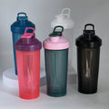 China Manufacturer 600ml Two-Side Printing Dishwasher Safe Protein Powder Plastic Fitness Cup Sports Kettle Handle Shake Bottle
