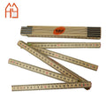 Custom 2m 10 Fold Woodworker's Tape Measure - Portable Durable Wooden Ruler
