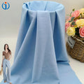 Fashion Woven Dyed Lightweight Blue Color 70% Polyester 25% Rayon 5% Spandex Style Denim Fabric for Summer Jeans