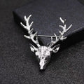 Retro Brooch Pin Original Deer Head Brooches for Women and Men Suit Shirt Collar Accessories Christmas Xmas Antlers Pin