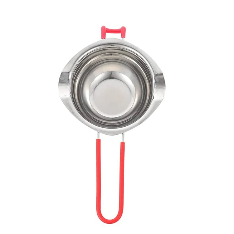 Kitchenware 400ml 600ml Silicone Handle Cake Tool Stainless Steel Double Boiler Pot Chocolate Melting Pot