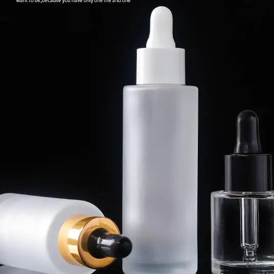 New Arrivals 20/30/40/50/60/80/100ml Flat Glass Cosmetic Empty Dropper Bottle with Reed Diffuser for Essence & Essential Oil