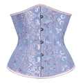 Women's Lace-Up Corset Bustier Top Dress Punk-Style Steel Boned Over Bust Waist Trainer Breathable Girdle with Woven Weave