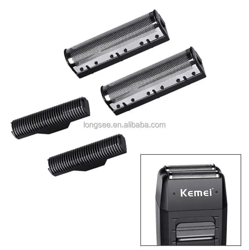 Kemei 1102 3382 High Performance Electric Shaver Parts Stainless Steel Foil and Cutter with Double-Edge Shaver Head