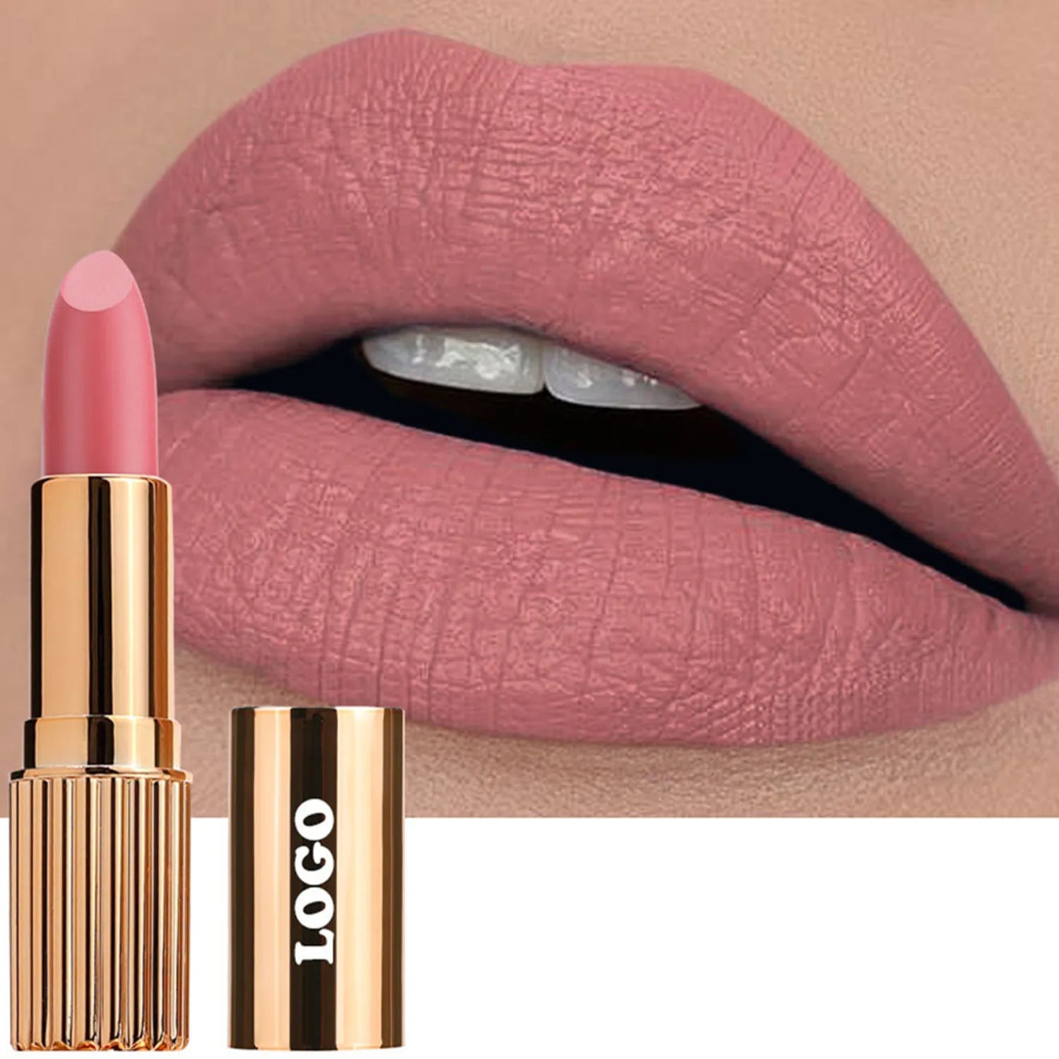 Wholesale New Formula High Pigment Mineral Moisturizing Nude Waterproof Golden Matte Cream Lipstick 24 Colors Vegan Cruelty-Free