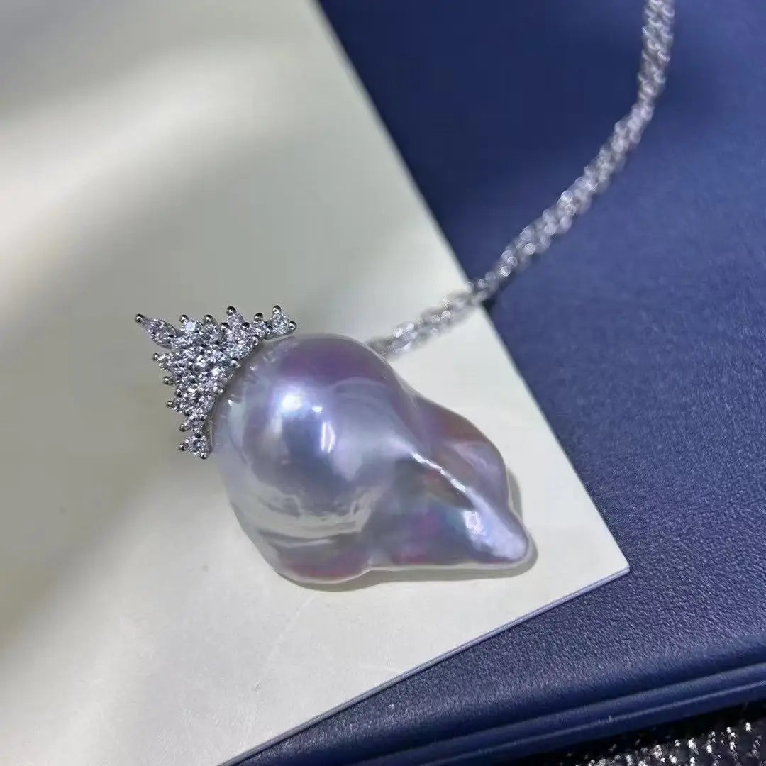 Fine Jewelry Real Freshwater Baroque Pearl Necklace 4A Baroque Pearl