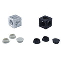 China Supplier 2151 ODM Silver and Black Color Slot 6mm 3 Way Aluminium Metal Bracket in 25*25 in Silver and Black 25 30 40 45