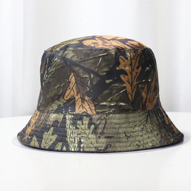 Reversible Full Printing Outdoor Unisex Fisherman Cap Sunscreen Adults Casual Bucket Hat Fisherman Caps Cycling Caps