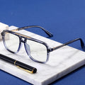 MS 97717 2024 Men Eyewear Double Nose Bridge TR90 Square Frame Optical Anti-Blue Light Glasses Fashionable Eyewear Custom Logo MegaBDM