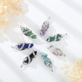 Merryshine Wrapped Dragon Crystal Gemstone Jewelry Spiritual Energy Hexagonal Healing Stone Necklace Pendant for Men