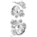 BXTAT Temporary Tattoo Stickers Durable Paper Day Night Wolf Owl Butterfly Candle Pterosaur Flying Wing Body Buddha Gourd