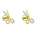 Milskye Trendy Fashion Fine Jewelry for Girls 925 Silver 18k Yellow Gold Rhodium Plated Titanium Scissor Charm Earrings Gift