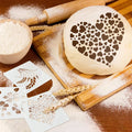 New Design Eco-Friendly PET Laser Cutting Bread Dessert Stencil Disposable Plastic Food Grade Tools Fashion Style Number Decor