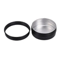 15ml 50ml 60ml 100ml 150ml Round Empty Tin Can Black Tin Screw Lid Black Aluminum Jar Aluminum Cosmetic Tins