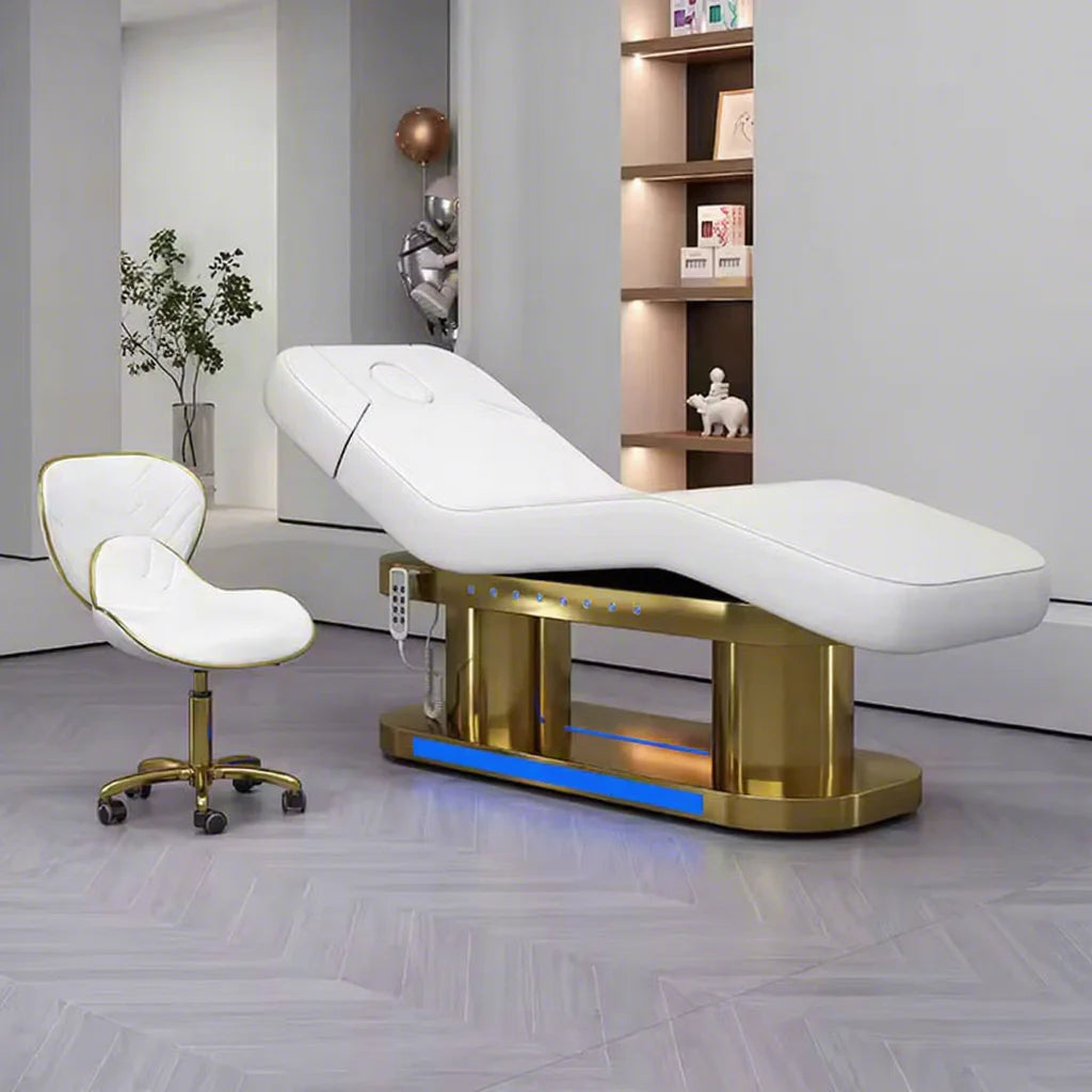 Electric Massage Bed 4 Motor Modern Curved Salon Furniture Full Body Adjustable Tattoo Spa Treatment Facial Bed Massage Bed