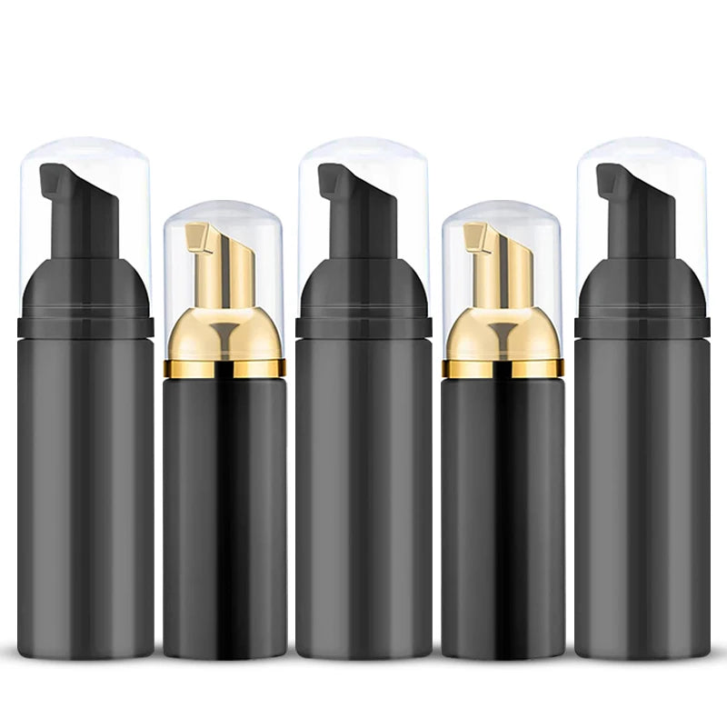 Black 100ml 150ml 200ml Gold Silver Top Foaming Cleanser 60ml Plastic Foam Pump Bottle