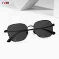 Custom Logo Black Titanium Sunglasses Oversized Vintage Square Eyewear Polarize UV400 Shade Gold Pink Large Sun Glasses Tac