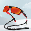 FSK-A3046 Male PC Frame Carbon Fiber Sun Glasses Fishing Running Cycling Driving Night Vision Sports Polarized Sunglasses Men