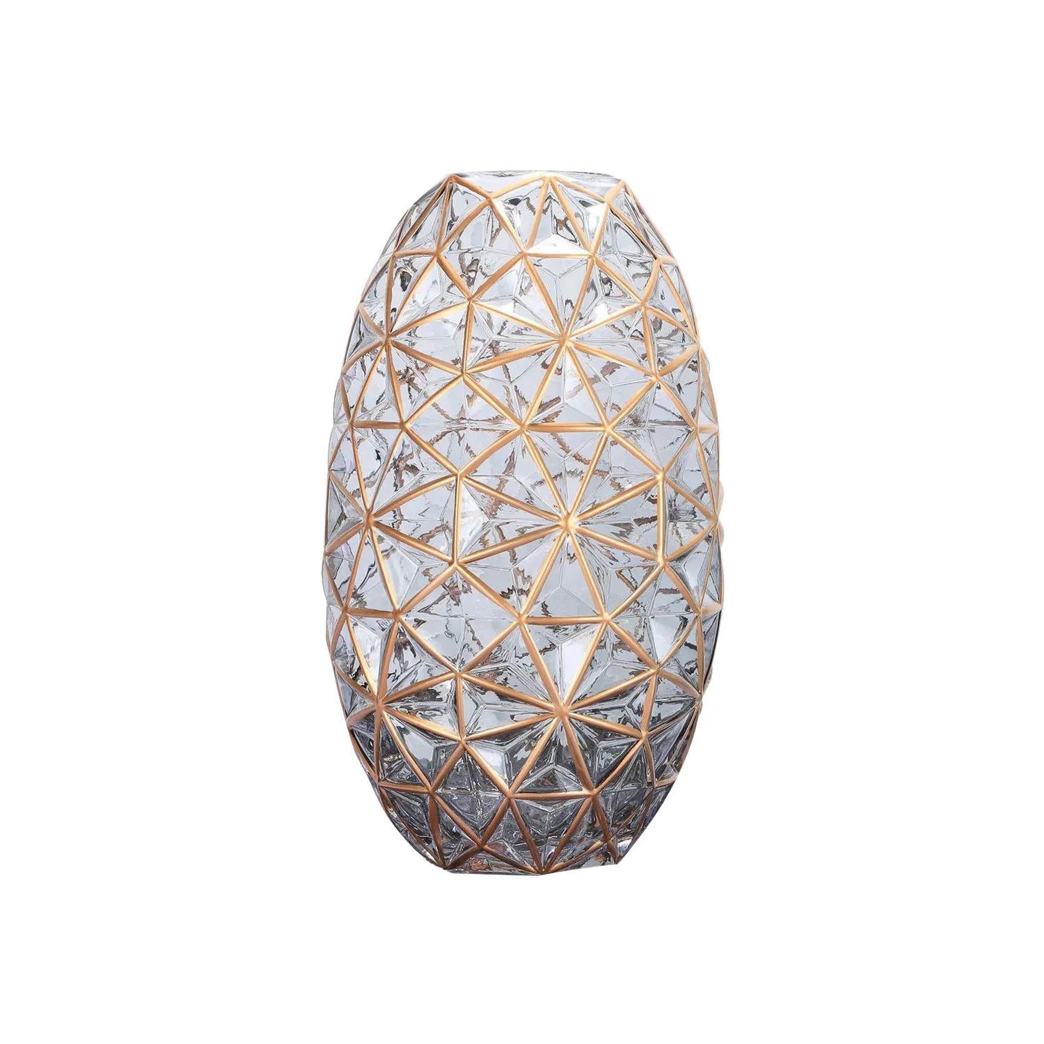 The Family Decorates Luxurious Egg-shaped Crystal Glass Vases
