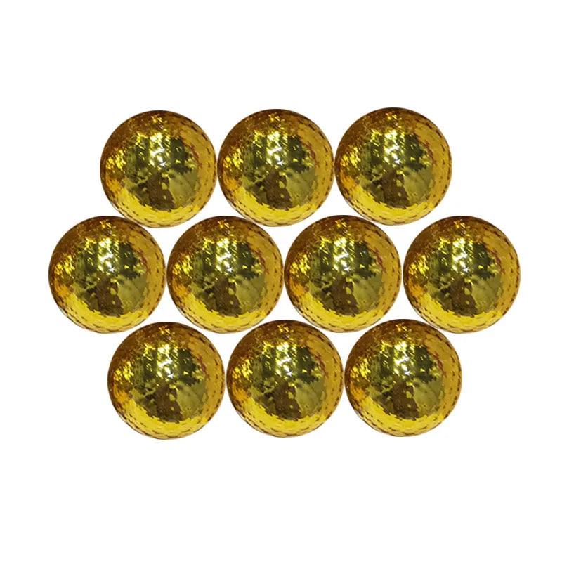 Wholesale High Quality Custom Two Piece Urethane/Surlyn+ Rubber Golden Plated Color Golf Ball USGA Conforming for Gifts
